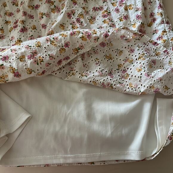 CeCe | Floral Puff/Ruched Sleeve Blouse Size S - Picture 6 of 9